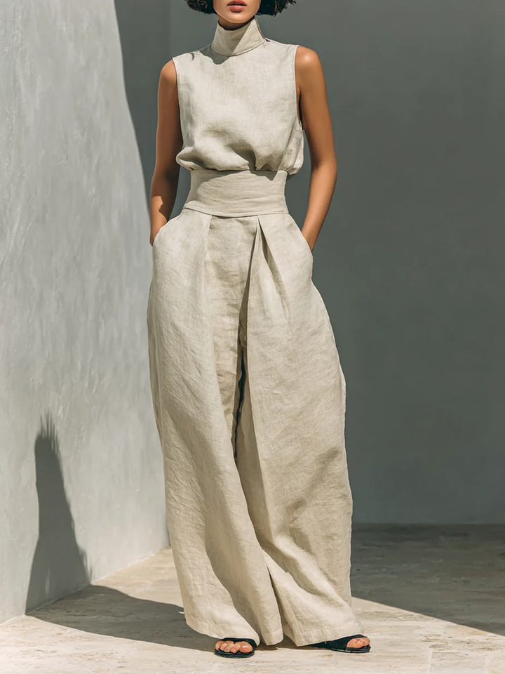 Ariana | Ensemble Large en Lin Élégant