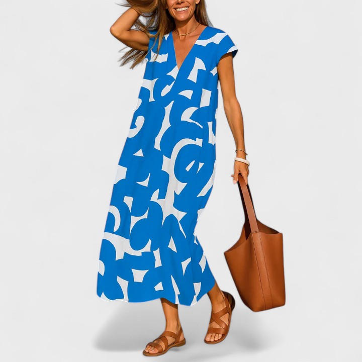 Julie | Robe fluide à col en V