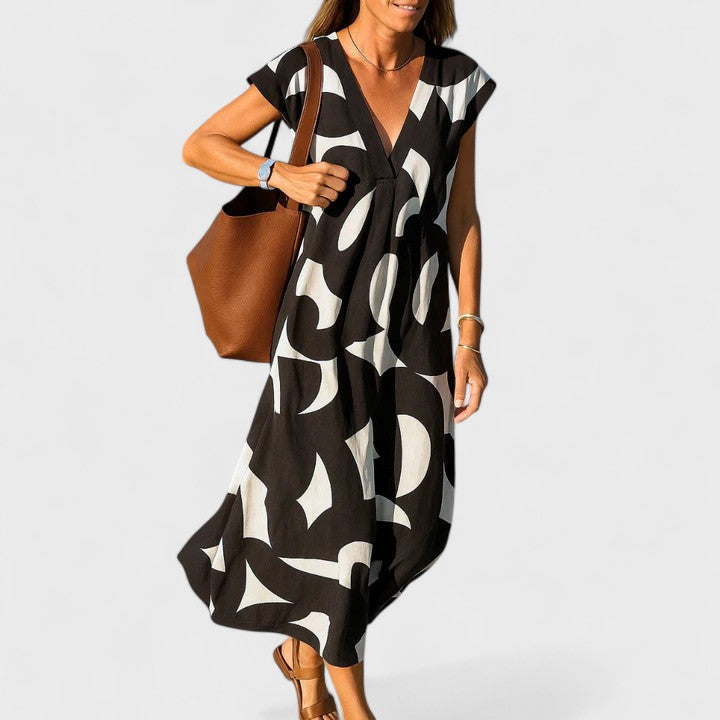 Julie | Robe fluide à col en V