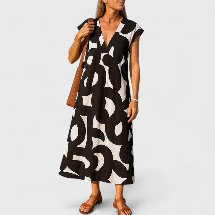 Julie | Robe fluide à col en V